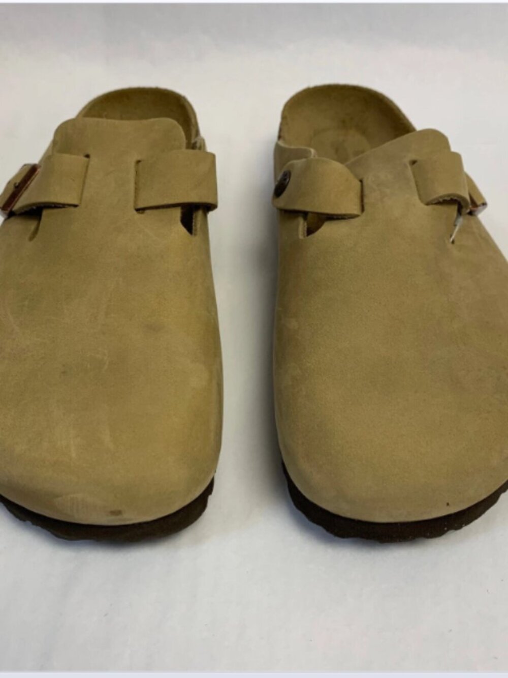 Birkenstock Boston Tobacco Brown Oiled Leather Narrow Width Sandals
